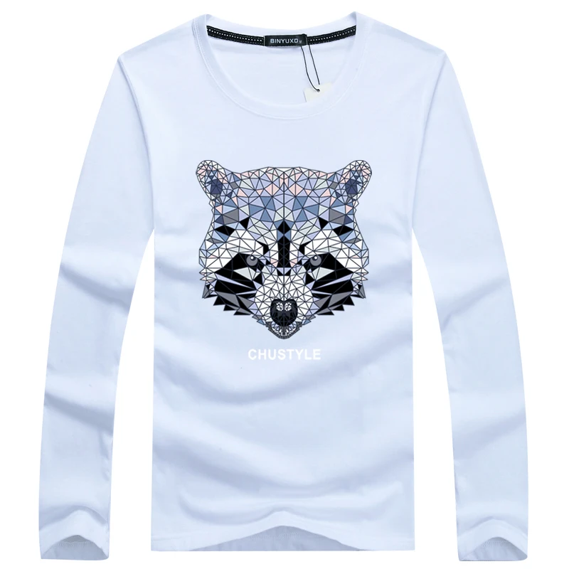 Яркая брендовая Новинка 2017 осенняя футболка большого размера мужские хлопковые