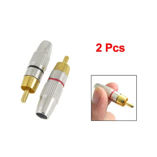 Хорошая горячая Распродажа 2 x RCA Штекер Аудио Видео коаксиальный кабель Разъемы