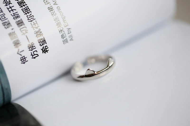 Close To Me S925 Sterling Silver Handmade Fine Jewelry Super Cute Cat Ring Minimalist Rings for Women | Украшения и аксессуары