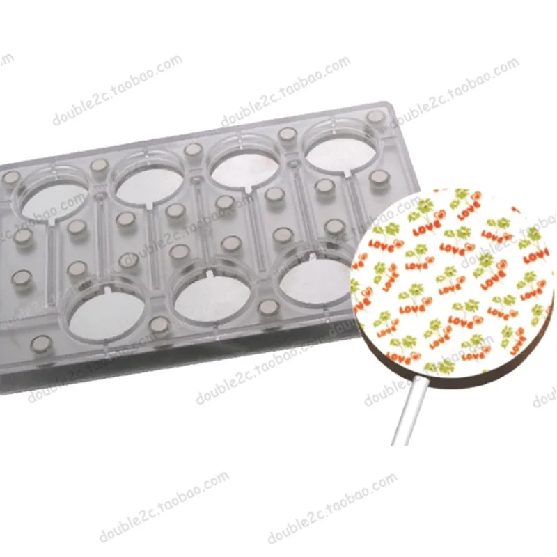 1 шт. Магнитная поликарбонатная форма для леденцов из нержавеющей стали 7 полости