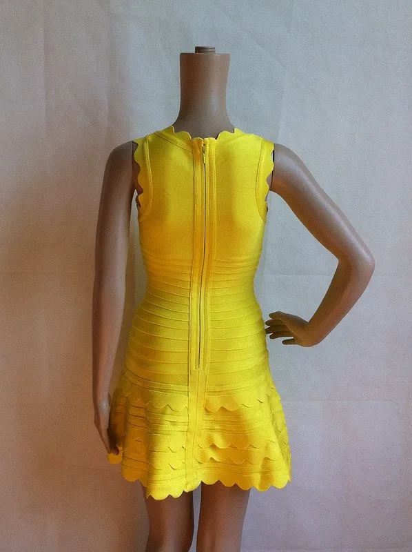 Летнее Новое сексуальное Бандажное платье HL ярко-розовое без рукавов с открытыми плечами, Женские Короткие Коктейльные Вечерние платья