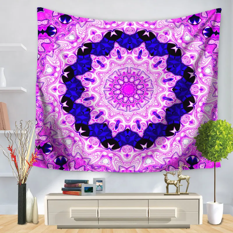 

Home Decorative Wall Hanging Carpet Tapestry Rectangle Bedspread Mandala Geometric Painting Pattern GT1227