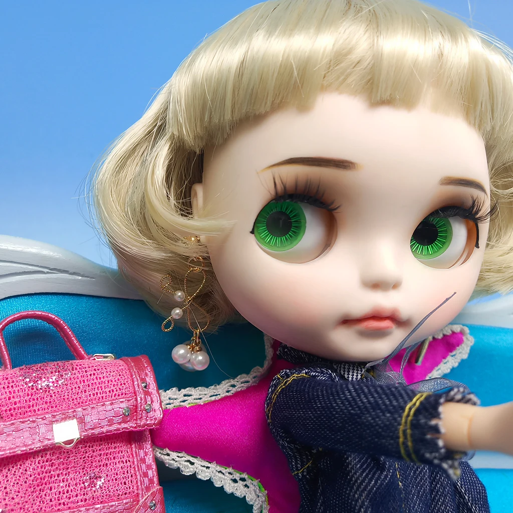 Стильные 1/6 BJD 12 дюймовые кукольные серьги для девочек, серьги-капли, сделай сам, ювелирные изделия для куклы Blythe, наряды, аксессуары для одежды, 2 штуки