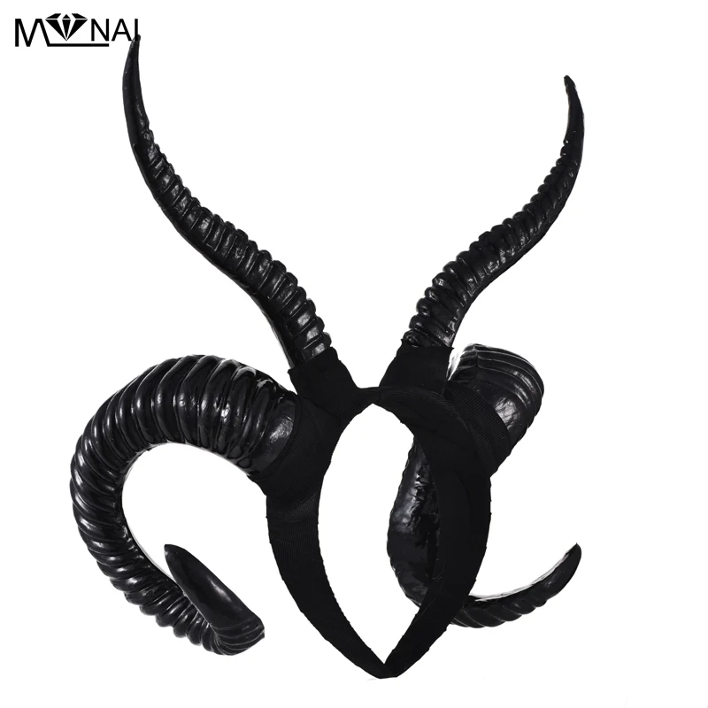 Gothic Antelope Sheep Horn Hoop Headband Forest Animal Photography Manual Antler Headpiece Costumes Steampunk