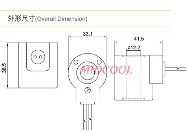 Автомобильный клапан серии 12V DC соленоидная катушка внутреннее отверстие 12mm high 38