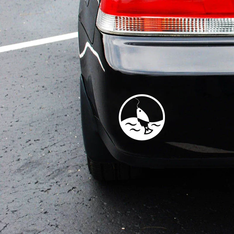 YJZT 10 см * GO Fishing модные Веселые высококачественные виниловые наклейки на