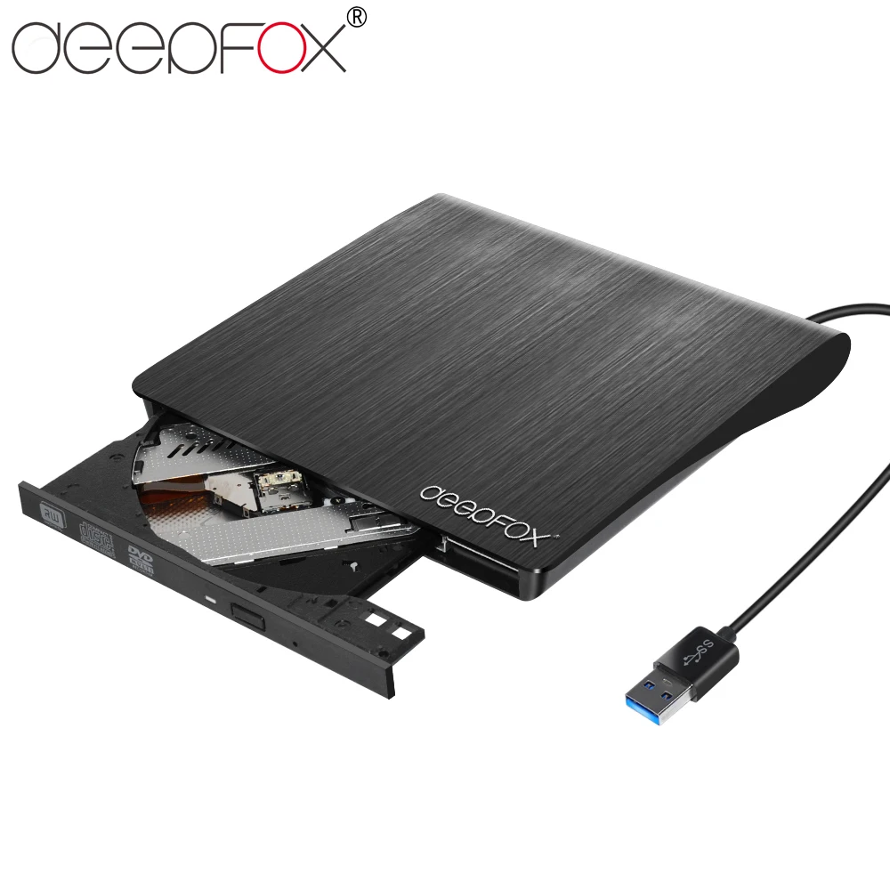 Внешний USB привод Deepfox 3 0/USB 2 0 DVD RW/CD RW записывающее устройство оптический CD ROM для