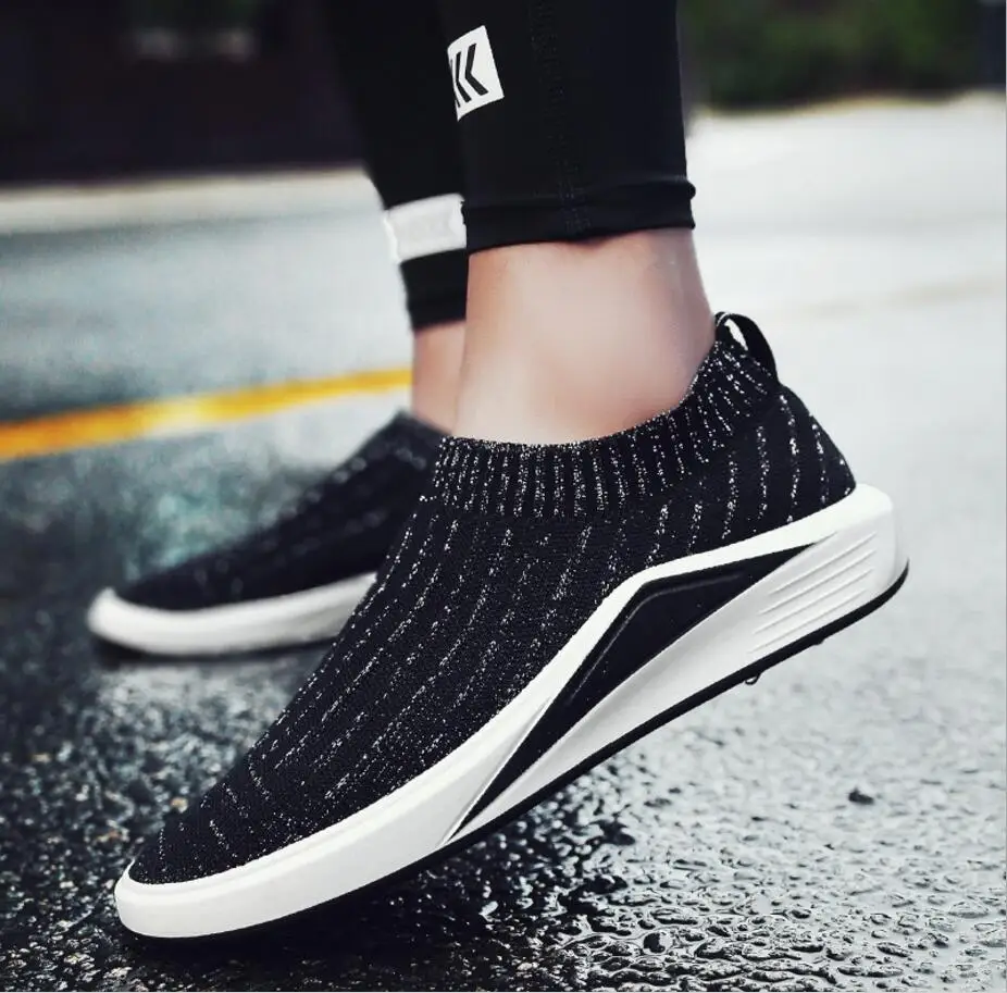 2018 New Mens Socks Shoes Mesh Breathable Comfortable male Casual Slip on Loafers zapatos hombre tenis masculino | Обувь