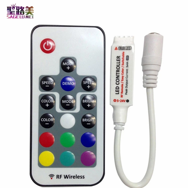 1 шт. светодиодный мини пульт дистанционного управления 3 канала 12 В 24 6a RF rgb smd 5050