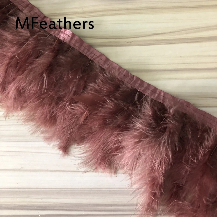 MFeathers 5 10 метров кофейная пушистая перьевая отделка marabou 6 8 дюймов Турецкая лента с