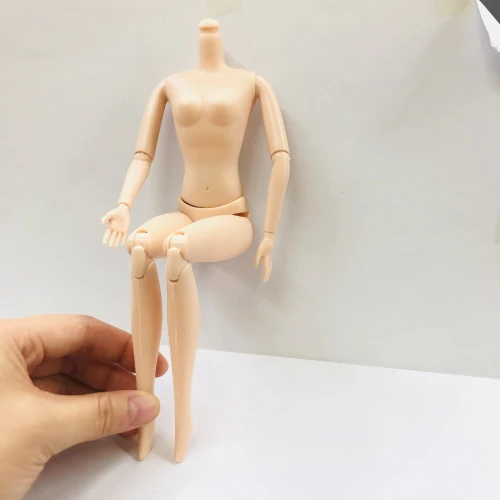 body Новая модная голова куклы с иностранными девочками, черные волосы, без макияжа, круглое лицо, DIY аксессуары для больших Больших Глаз, голова кукольный подарок для девочек - Цвет: body