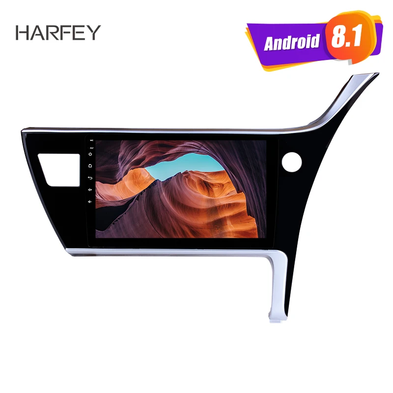 Автомобильный мультимедийный плеер Harfey Android 8 1 2Din для 2017 Toyota Corolla RHD 10 дюйма