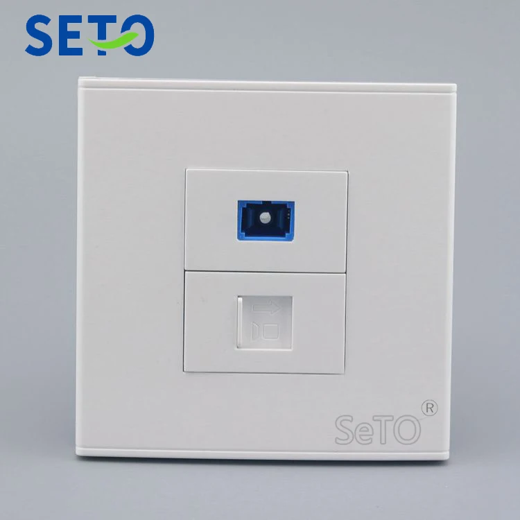 SeTo 86 Тип оптический SC + RJ45 Cat6 сетевая Lan Панель розетка настенная пластина Keystone