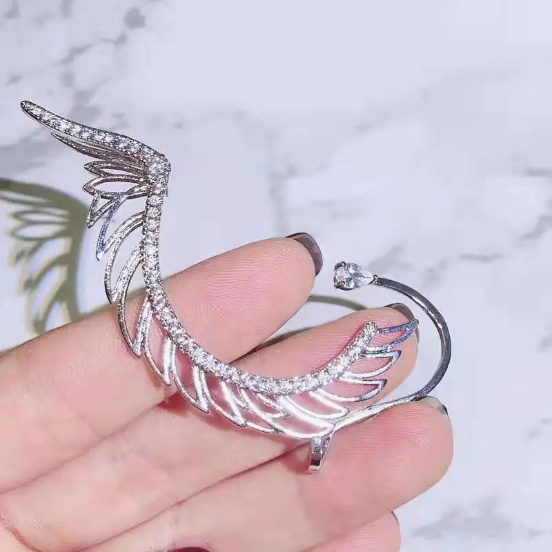 Серьга с крылом ангела Be 8 1 шт. женские серьги фианитом AAA для свадьбы вечеринки