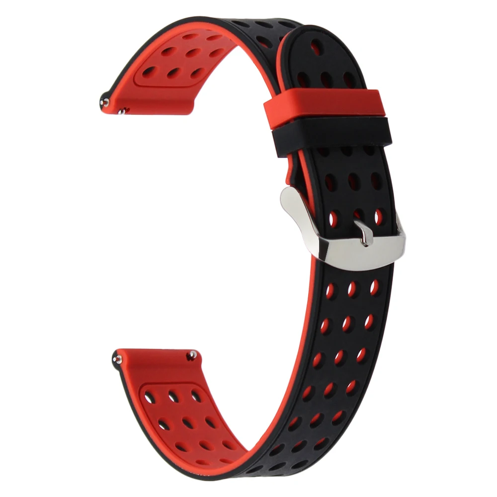 Быстросъемный силиконовый резиновый ремешок 22 мм для часов Pebble Time LG G Watch Urbane Vector