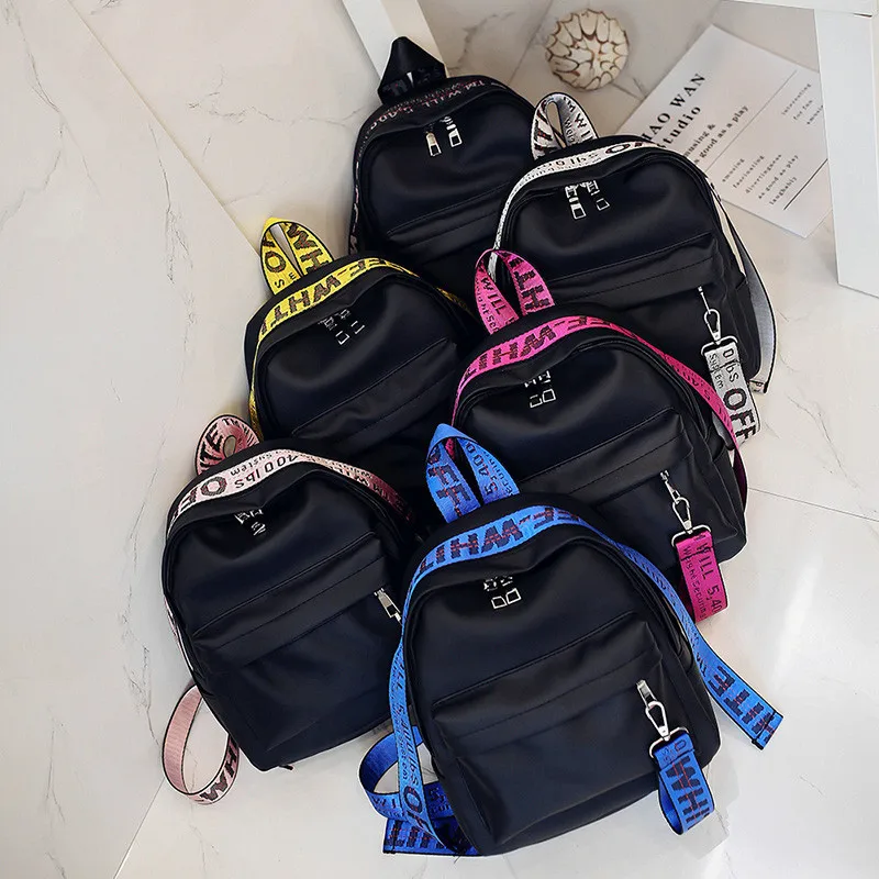 WEIXIER brand preppy style letter panelled women backpack girl schoolbag ladies small travel bag student school backpacks V2-28 | Багаж и