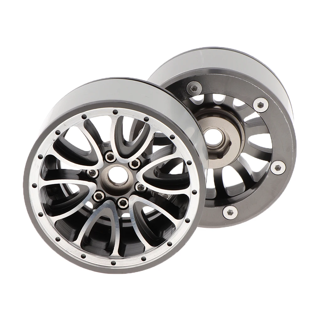 4-Piece 2.2inch Aluminum Alloy Wheel Rim with Beadlock for 1:10 Traxxas TRX-4 D90 D110 RC Crawler | Игрушки и хобби