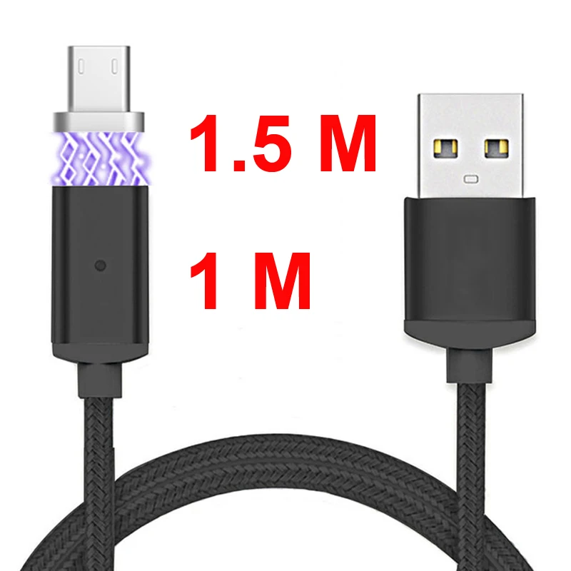 Магнитный кабель Micro USB/Type C/IOS 1 м 5 мобильный телефон зарядное устройство для Apple