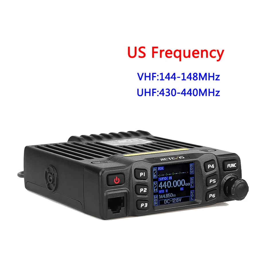 US frequency Retevis RT95 Мобильная Автомобильная рация VHF UHF Двухдиапазонная двухсторонняя рация 25 Вт 200CH DTMF TFT lcd Дисплей радиоприемник Amador+ MIC - Цвет: US frequency