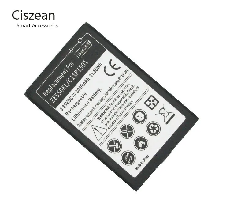 Универсальное зарядное устройство + 3000 мАч сменная батарея для Asus C11P1501 Zenfone 2 Laser