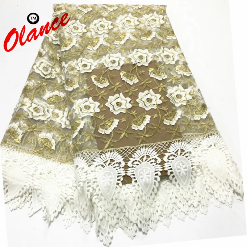 New Arrival Embroidered Graceful Flowers with Double Colors Threads for Dress PF118 Free Shipping Cheap Price Tulle Lace Fabric | Дом и сад