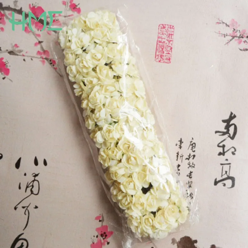 144pcs Multicolor Artificial Paper Flowers For Wedding Car Fake Roses Used Decoration Candy Box DIY Wreath Handmade | Дом и сад