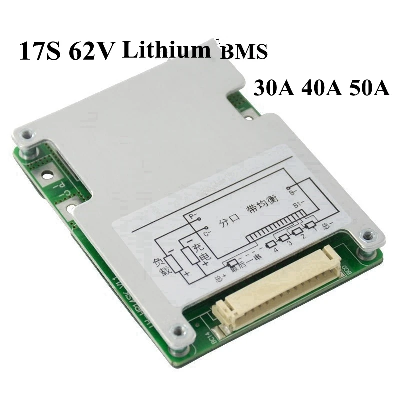 

17S 62V 62,9 V 30A 40A 50A Smart BMS с Bluetooth APP функция связи для 62V 35Ah 40Ah Электрический велосипед литий-ионный аккумулятор