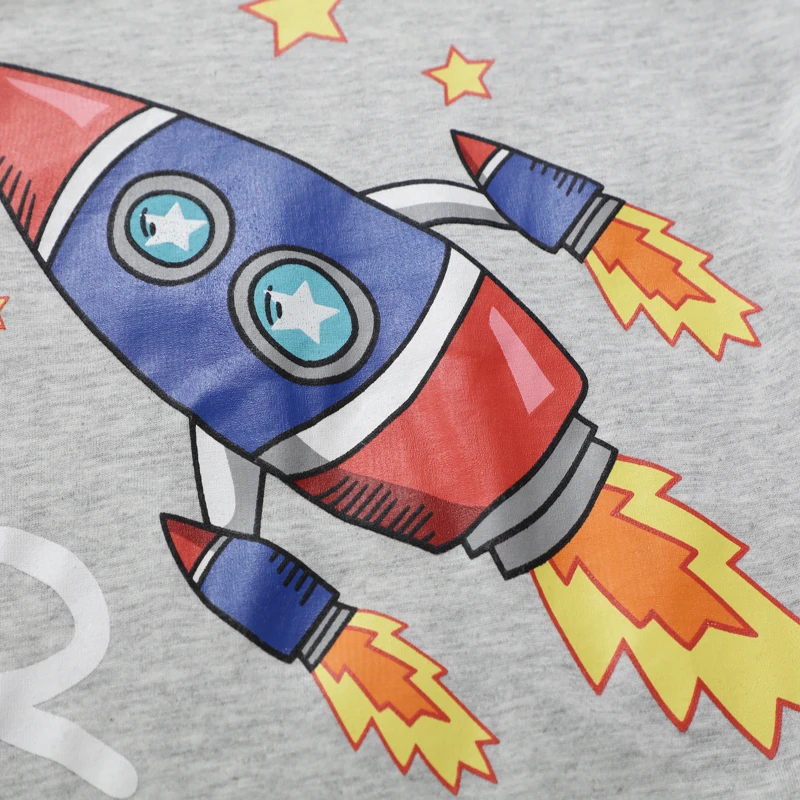 SAILEROAD Rocket для высокой детской футболки Summer Little Kids с коротким рукавом Хлопковая
