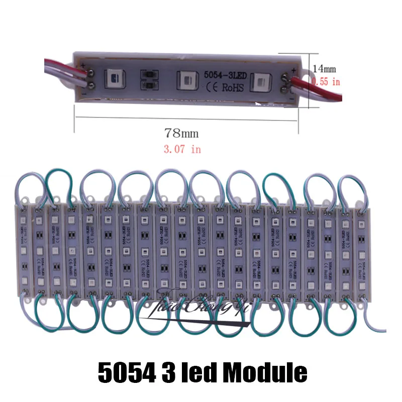 20 шт./лот 5054 3 светодиодный модуль IP65 Водонепроницаемый 12 В постоянного тока