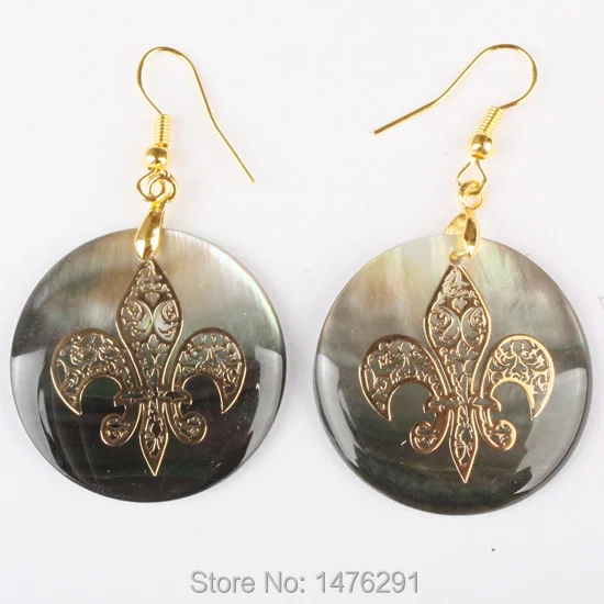 Новинка! 1 комплект круглые подвески и серьги с узором |