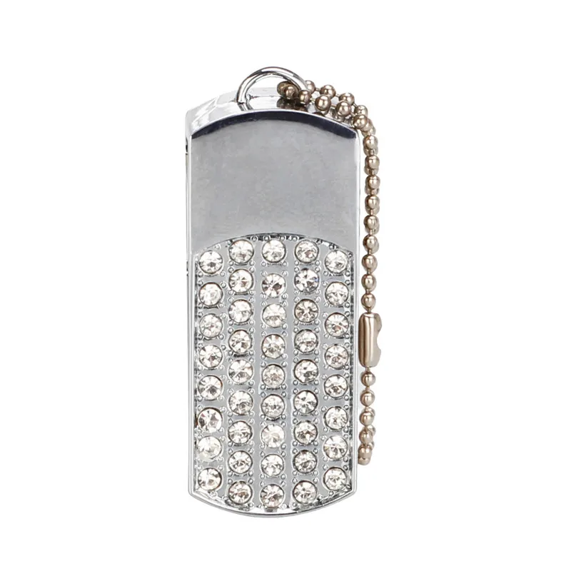 white Флеш-накопитель usb 128 ГБ, 4 Гб, Кристальный USB флеш-накопитель, 32 ГБ, металлическая флешка, 16 ГБ, USB флешка, 64 ГБ, ювелирная ручка, 8 ГБ, Подарочный логотип - Цвет: white