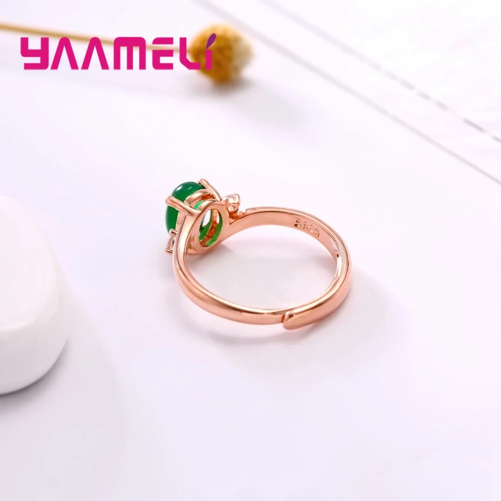 Женское регулируемое кольцо из серебра 925 пробы цвета розового золота | Украшения