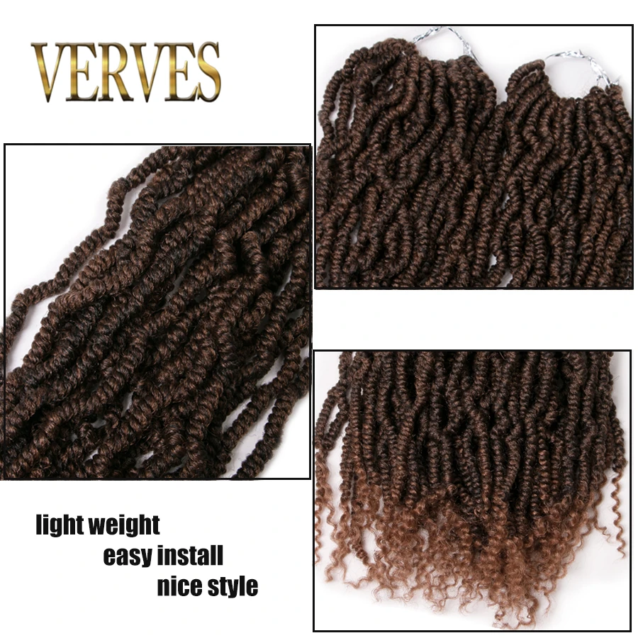 VERVES весенние плетеные волосы для наращивания 12 дюймов 24 пряди/упаковка афро