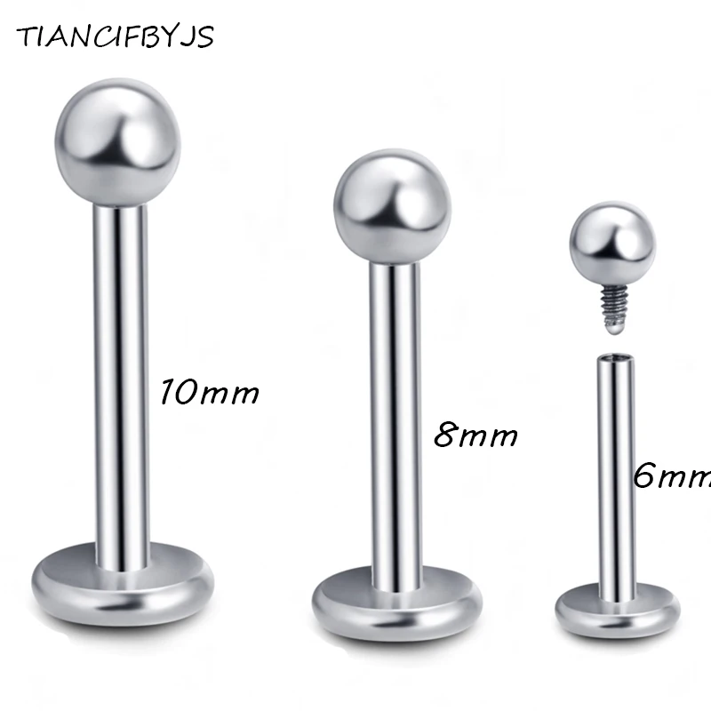 

Серьги TIANCIFBYJS для козелка, ювелирные изделия для тела, 60 шт., Микс 6/8/10 мм, пирсинг губ, кольцо для губ, серьги, губы, ювелирные изделия