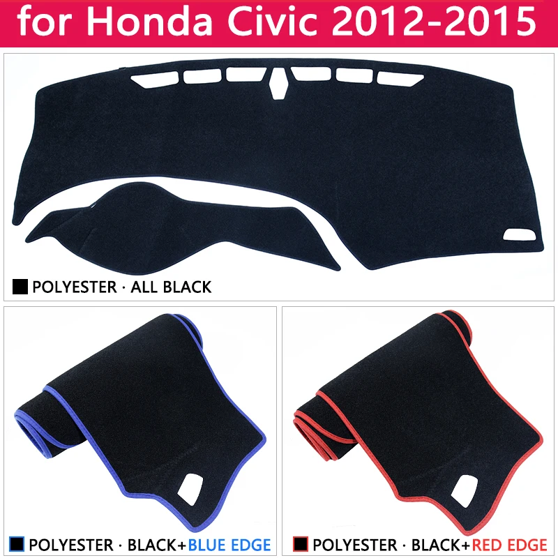 Для Honda Civic 9 2012 ~ 2015 Противоскользящий коврик на приборную панель солнцезащитный