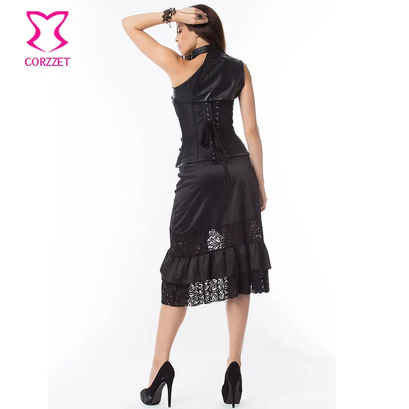 Женское кожаное платье корсет с плечевым ремнем большого размера|clothing deals|clothing
