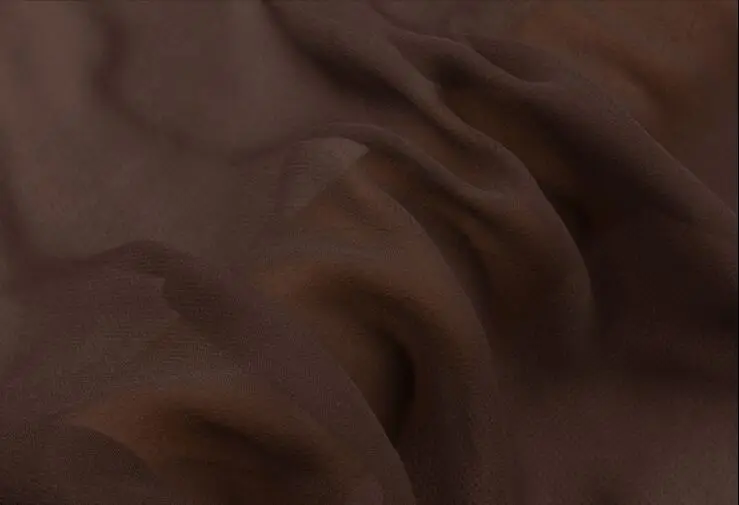 

Howmay 100% pure silk fabric georgette 8m/m 138cm 54" coffee color 107# lightweight soft tulle for dress or scarf