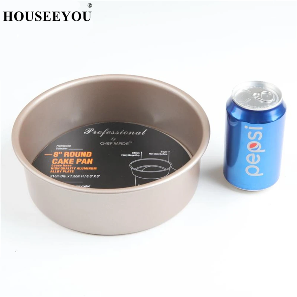 Круглая форма для кекса 8 дюймов с покрытием класса FDA хлеба кексов Пирогов
