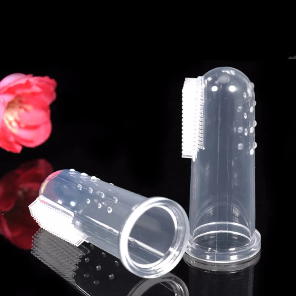 2 шт. супер мягкая силиконовая щетка для домашних животных кисть зубов Тедди