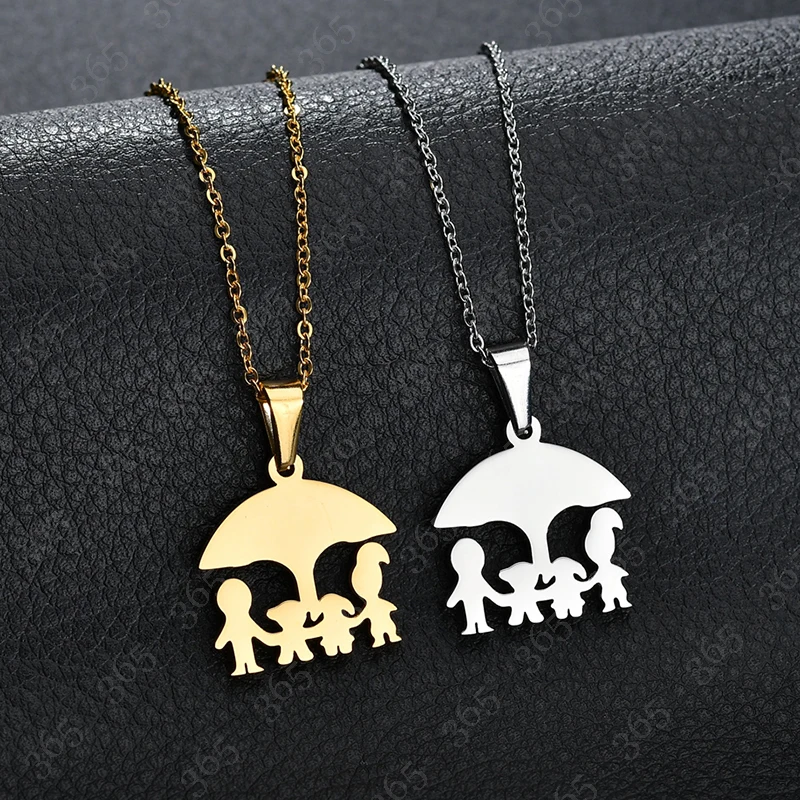 Высокое качество ожерелье из нержавеющей стали для папы мамы мальчика и девочки