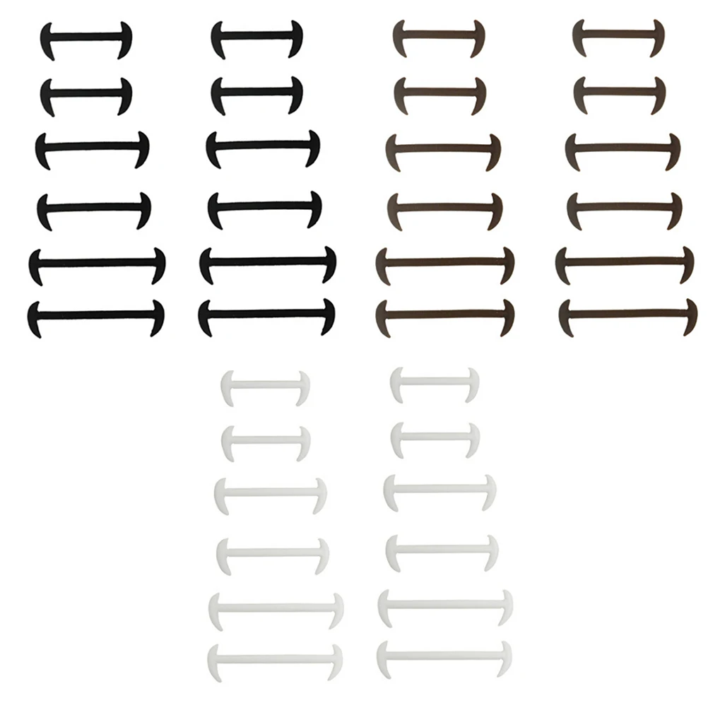 12 шт./компл. шнурки для обуви эластичные силиконовые мужчин и женщин кожаные