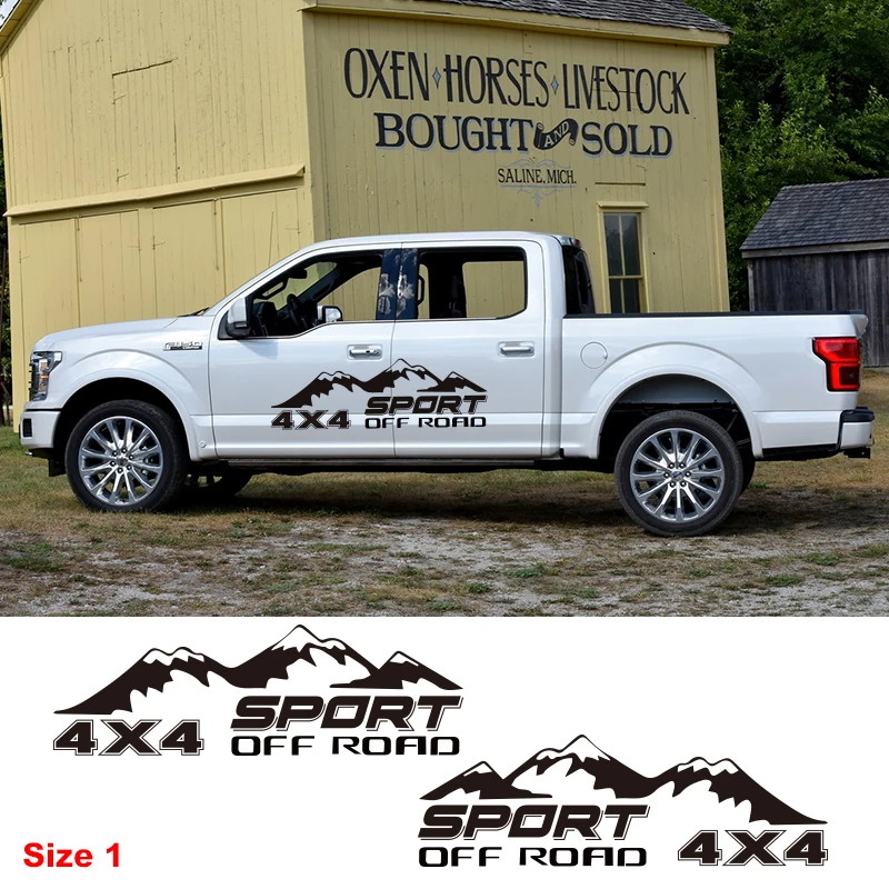 

Sport Pick Up Truck Decor Vinyl Decal Off Road 4X4 Mountain Graphics Sticker Car Styling Auto Body Door Side Customized Sticker