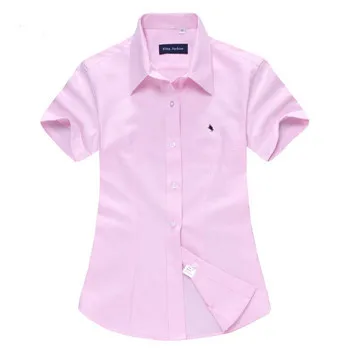 Brand New 2015 Blouses Short Sleeve Summer Cotton Woman Polo Shirts XXXL Plus Size Women Tops Blusa Camisa Ladies Ropa Mujer C5 |