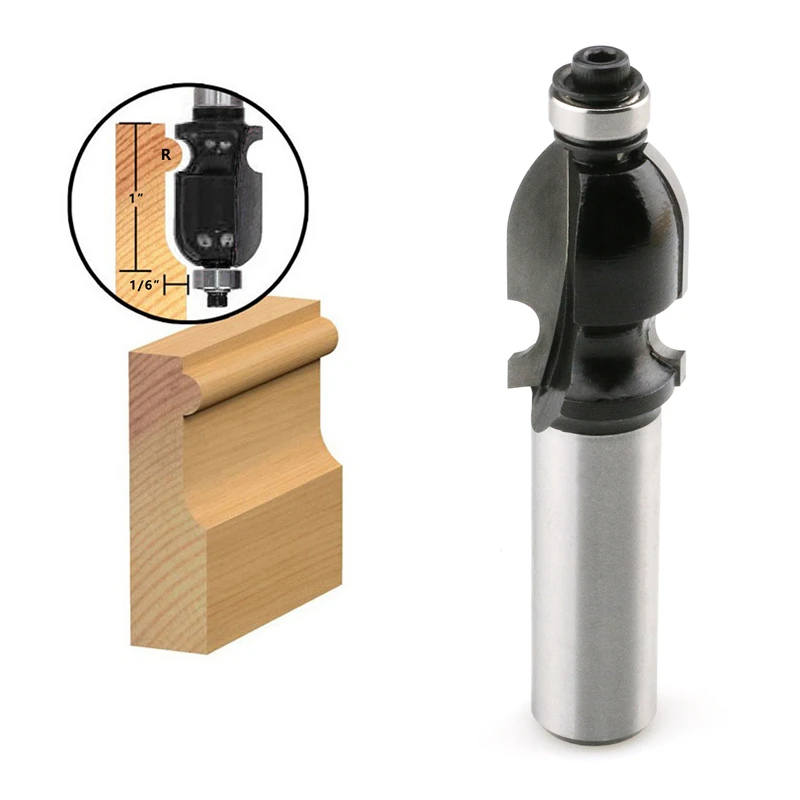 BTgeuse Carbide Double Round Nose Router Bit(1/2&quot×1-1/2&quot) with 1/2 Inch Shank for Woodworking 1pcs | Инструменты