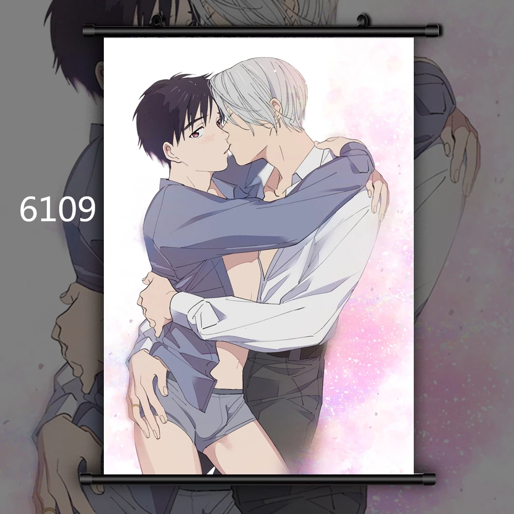 6109 Yuri On Ice Coupling Аниме Манга плакат свиток C - Цвет: 6109