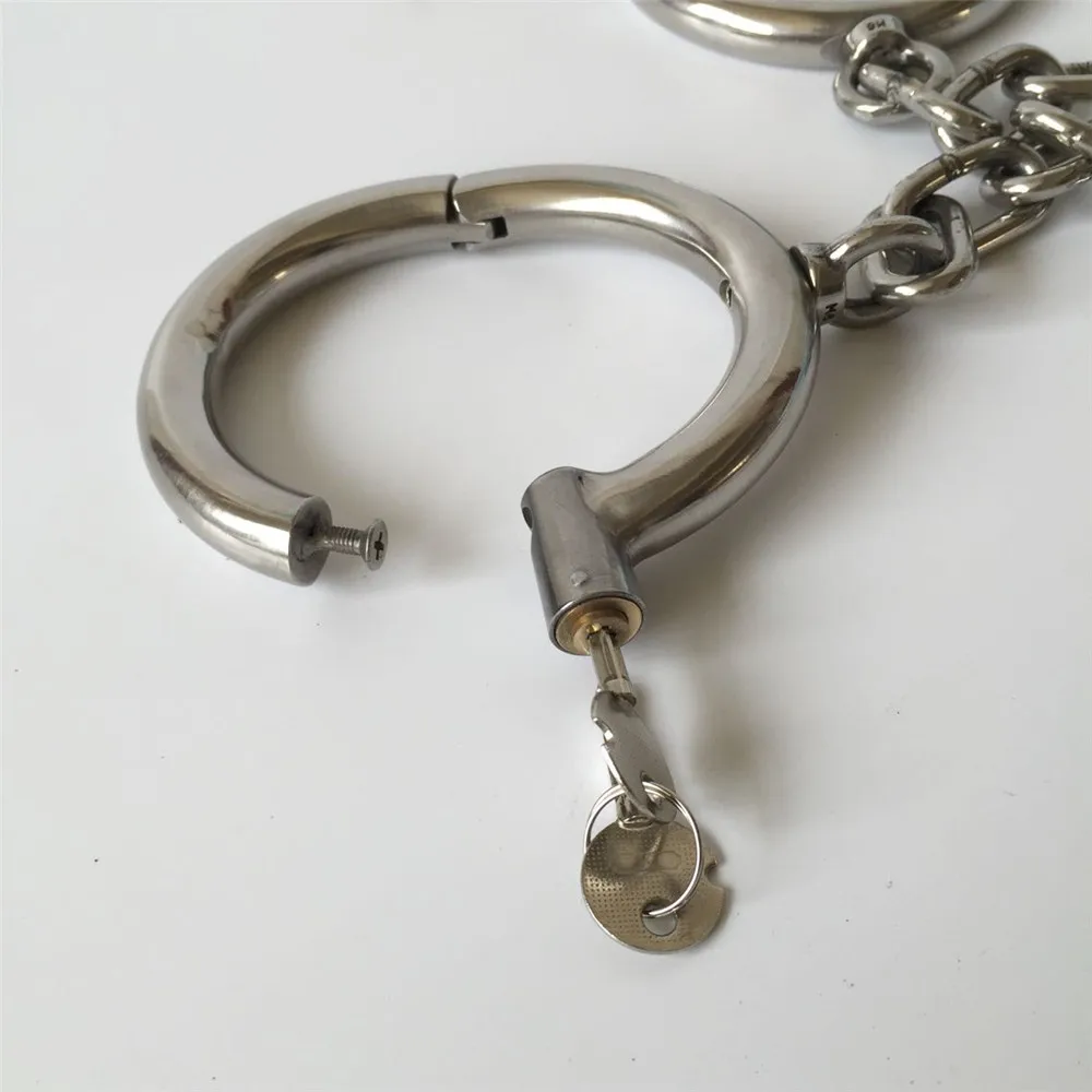 Мужской женский металлический Нержавеющая сталь цепи оковы круглый ножной