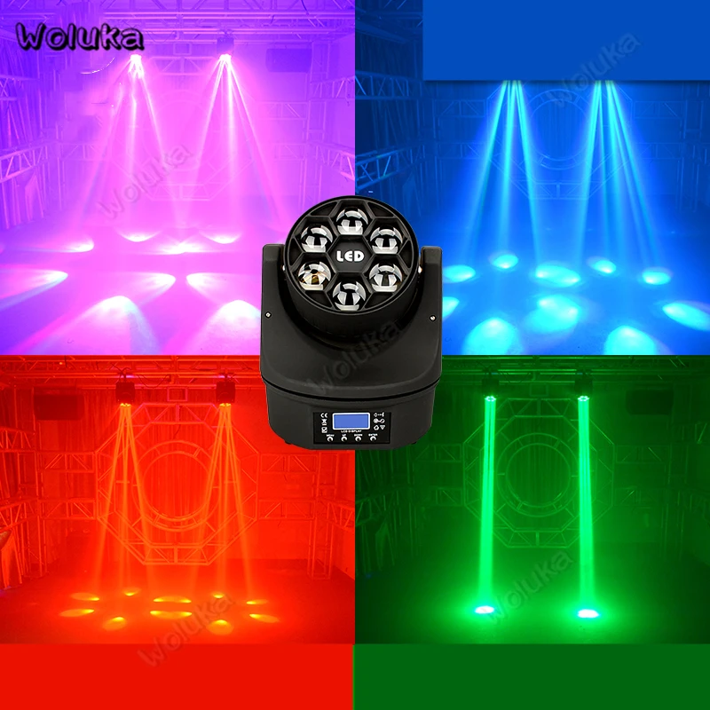 6 движущийся луч с пчелиными глазами светильник световая балка для вечерние