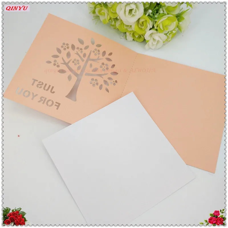 50 шт. веселая Рождественская лазерная резка бумаги ручной работы на заказ