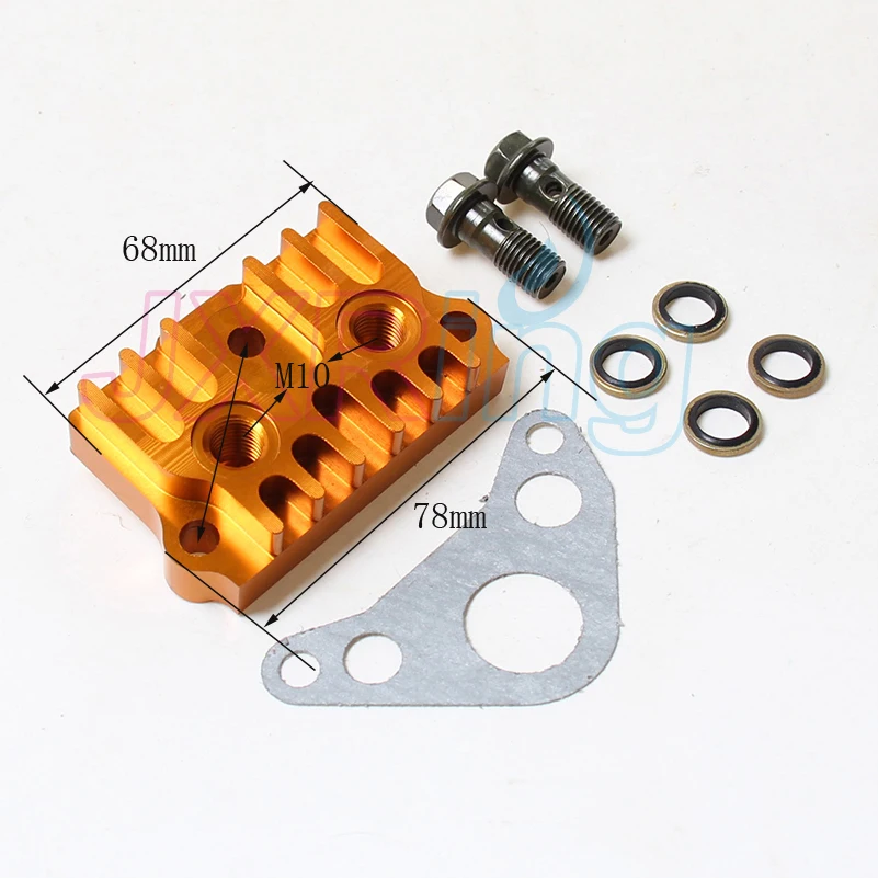 50cc 70cc 110cc 125cc 140cc горизонтальные Двигатели для автомобиля ЧПУ масляный радиатор цилиндр крышка Грязь велосипед ямы обезьяна велосипед ATV Quad запасных запчасти