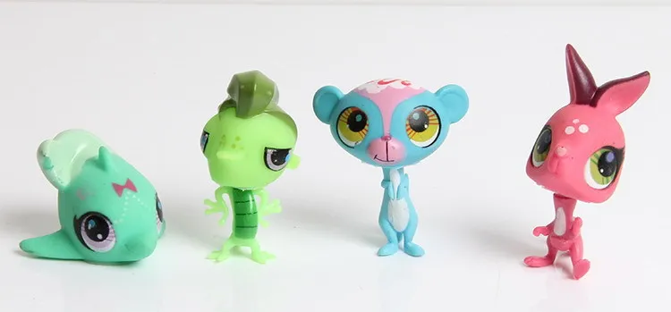 LP игрушки 10 шт. Прекрасный Pet Shop Животные Cat и Кролик Дети Фигурки ПВХ LPS 4 6 см